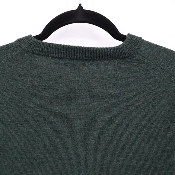Hart Schaffner Marx Merino Wool Sweater Men XL Green Quiet Luxury Classic Preppy - Picture 11 of 16